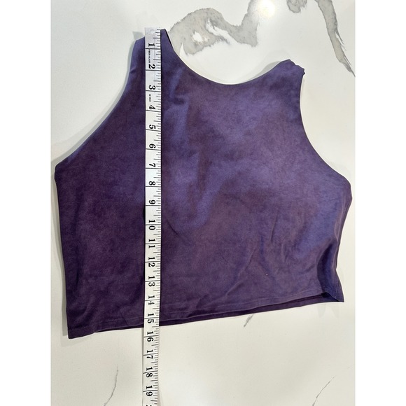 Athleta Womens XL Purple High Neck Racerback Crop Top Yoga Athletic Tank - Picture 5 of 5